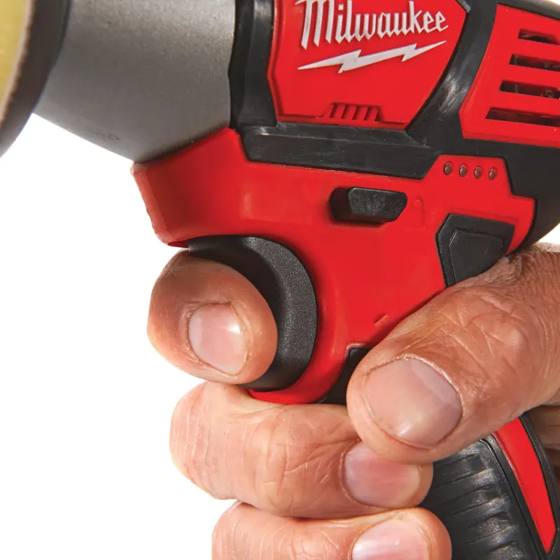 Aku leštička Milwaukee M12 BPS-421X, leštící bruska 50-76 mm, 1x aku M12 B2 a M12 B4 + nabíječka M12 C12 C, 4933447799 (MI4933447799)